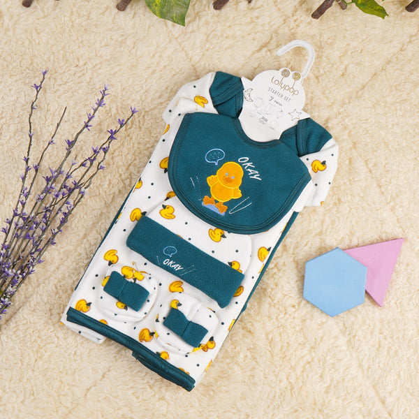 SUNSHINE BABY GIFT SET 7 PCS WINTER FLEECE CHICKS GREEN