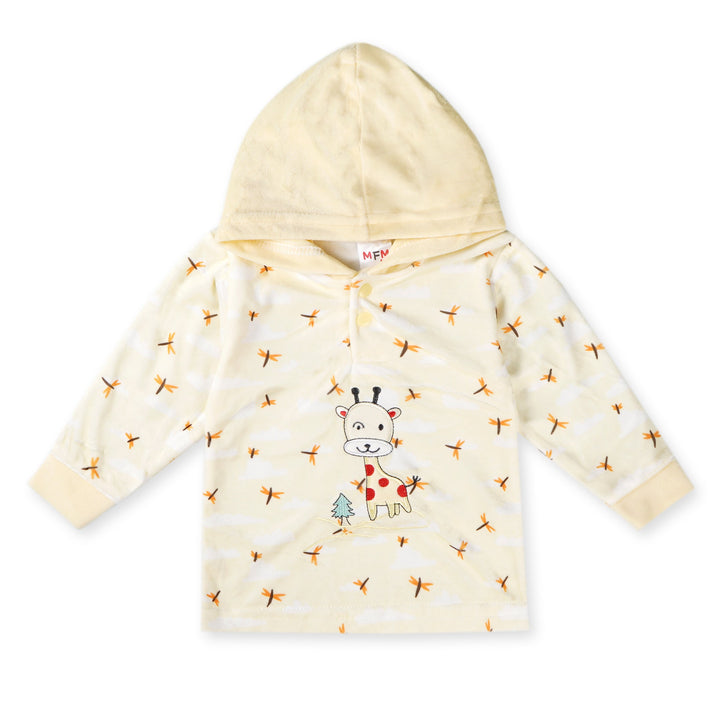 SUNSHINE BABY HOODED  PAJAMA SET SOFT COTTON GIRAFFE YELLOW (12-18)M