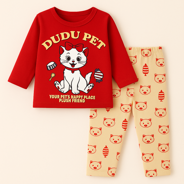 Pajama Set Dudu Pet Red - Sunshine
