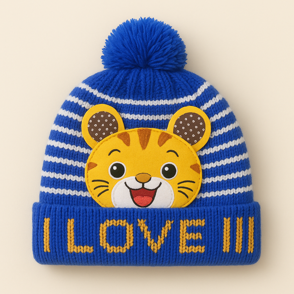 Baby Woolen Cap Kitty Royal Blue - Sunshine
