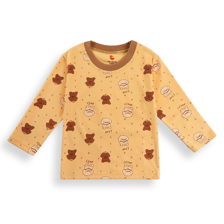 SUNSHINE KIDS WINTER PAJAMA SET PUPPYS MUSTARD 3Y