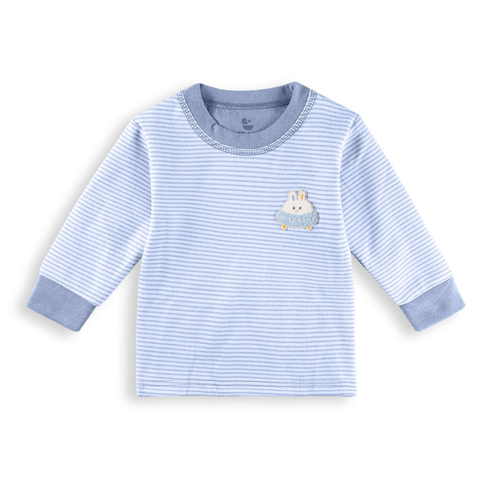 SUNSHINE KIDS WINTER PAJAMA SET RABBIT STRIPES BLUE 3Y