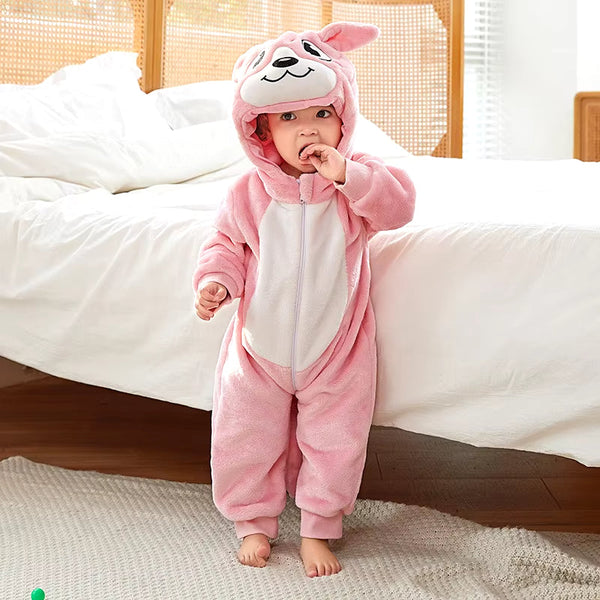 SUNSHINE FLEECE ANIMAL COSTUME KANGAROO PINK NO.90 12-18M