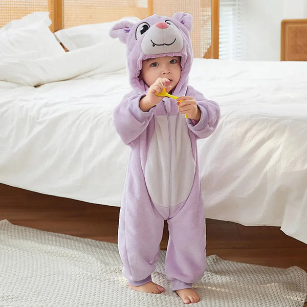 SUNSHINE FLEECE COSTUME FOX PURPLE NO.120 3-4Y