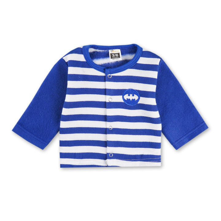 SUNSHINE BABY FLEECE SLEEPSUIT STRIPES BLUE 3-6M