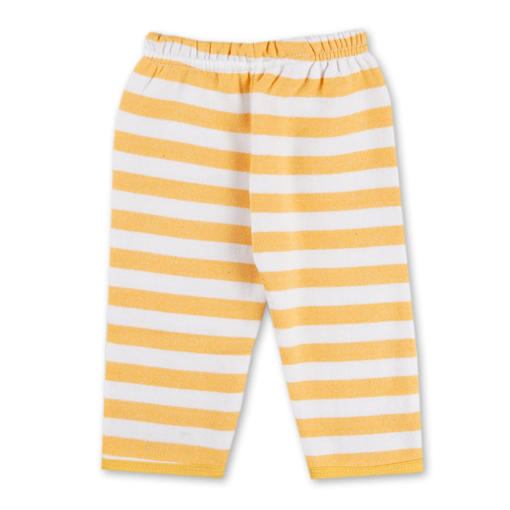 SUNSHINE BABY FLEECE SLEEPSUIT WIDE STRIPES YELLOW 3-6M