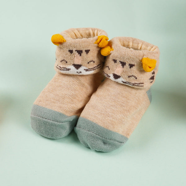 SUNSHINE BABY SOCKS LION LIGHT BROWN