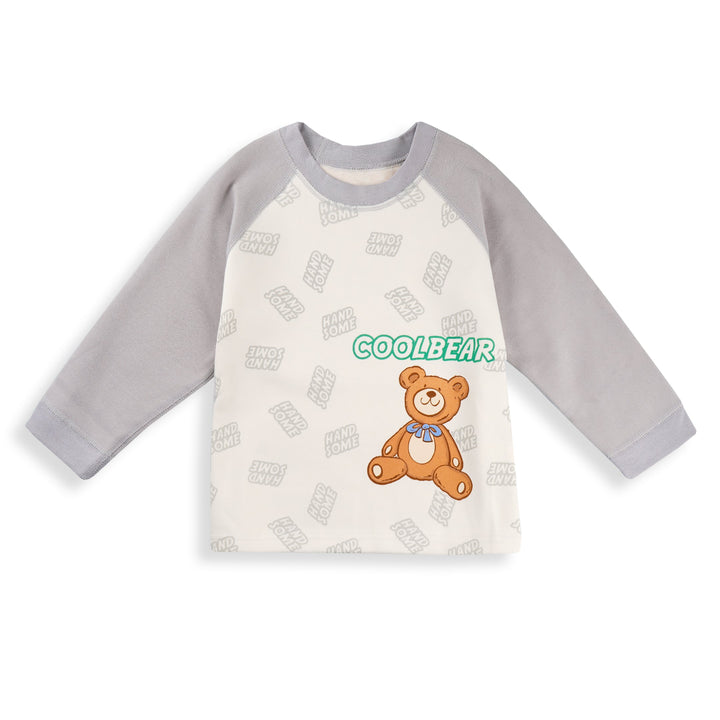 SUNSHINE KIDS PAJAMA SET COOL BEAR HANDSOME GREY 120 (4Y)