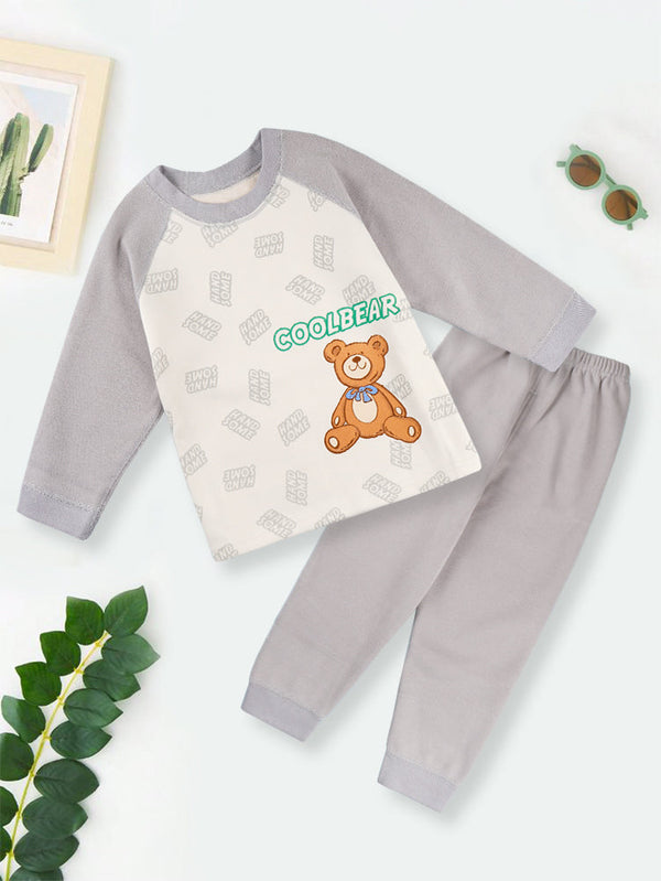 SUNSHINE KIDS PAJAMA SET COOL BEAR HANDSOME GREY 120 (4Y)