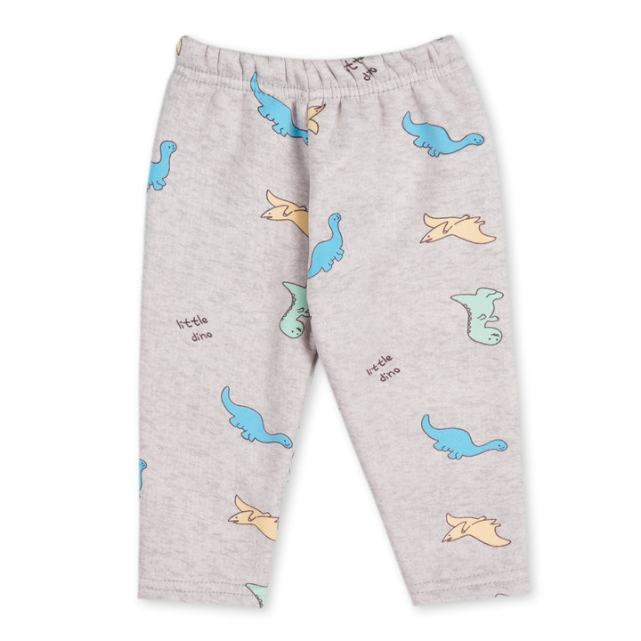 SUNSHINE BABY PAJAMA SET FLEECE ITTLE DINO GREY  (12-18M)