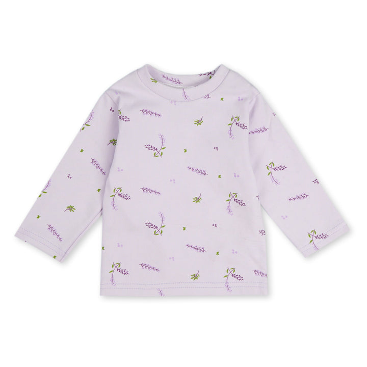 SUNSHINE GIRLS WINTER PAJAMA SET FLOWERS LIGHT PURPLE 9-12M