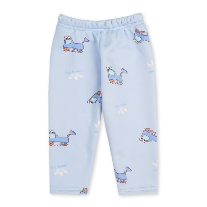 SUNSHINE BABY PAJAMA SET FLEECE EXCAVATOR BLUE  (12-18M)