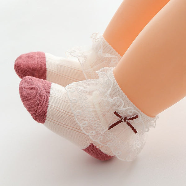 Baby Frill Socks Maroon (11-13Cm) - Sunshine