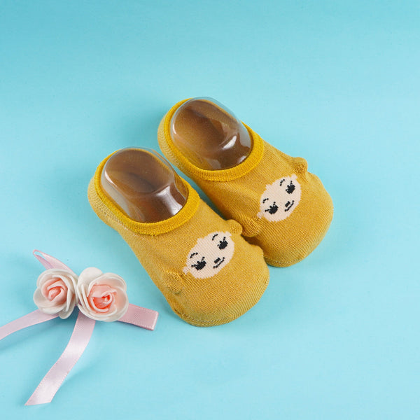 SUNSHINE BABY SOCKS BABY FACE MUSTERD M 3-6M