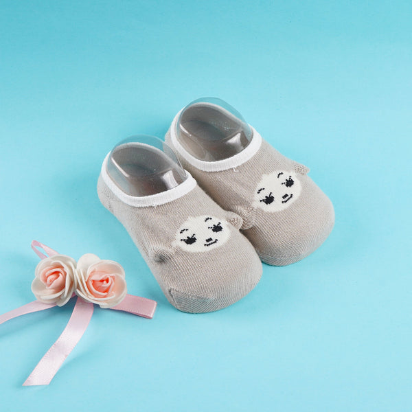 SUNSHINE BABY SOCKS BABY FACE GREY M 3-6M