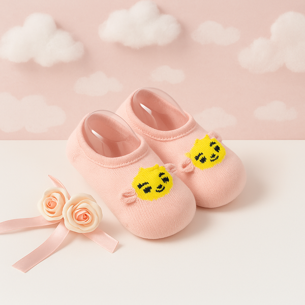 Baby Socks Face Pink - Sunshine