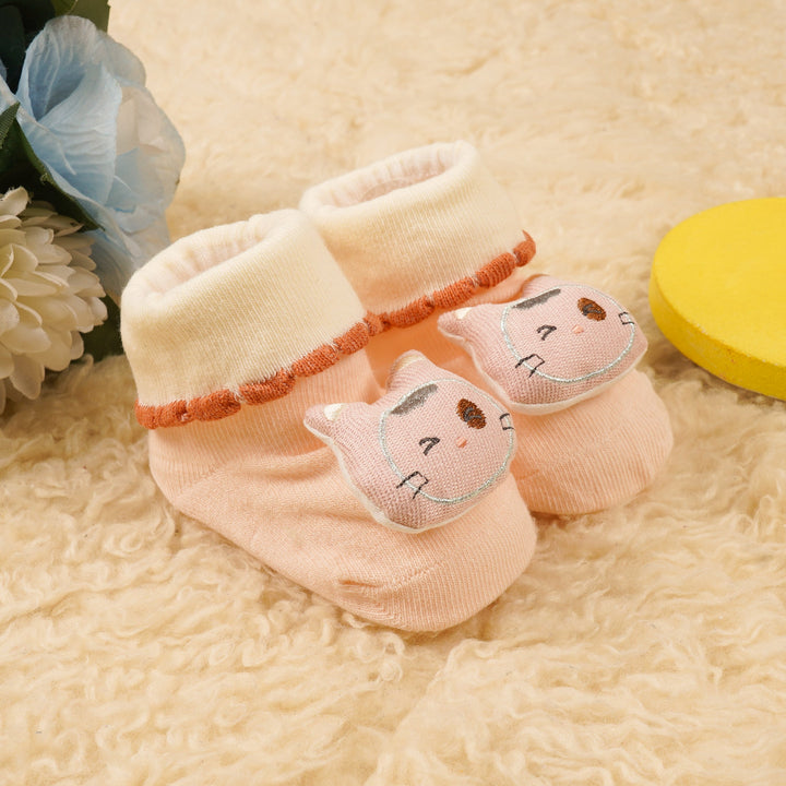 SUNSHINE BABY CHARACTER BOOTIE KITTY PEACH