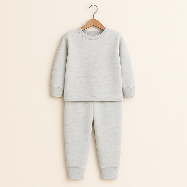 Kids Rib Innerwear Grey Texture Lp - Sunshine