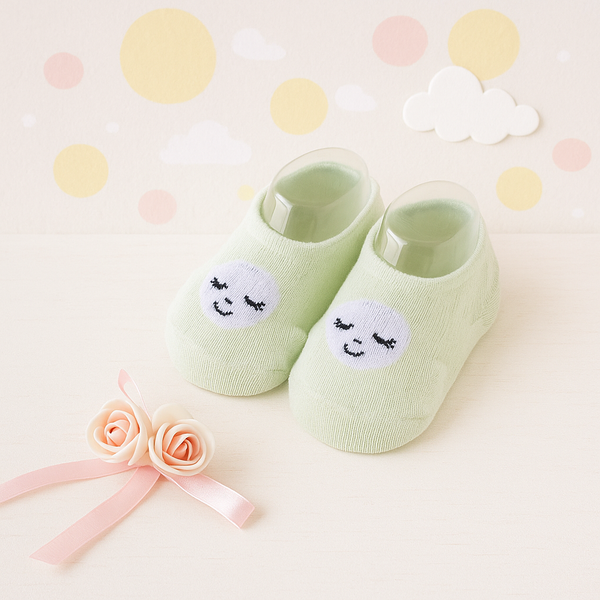 Baby Socks Face Green - Sunshine