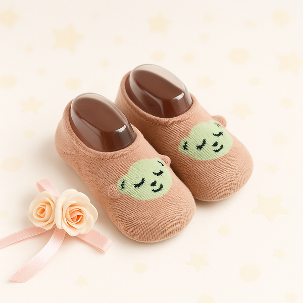 Baby Socks Face Brown - Sunshine