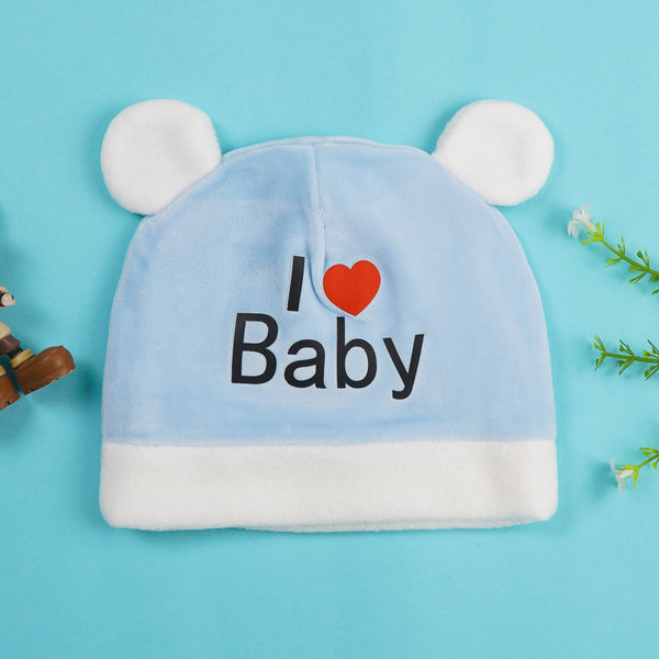 SUNSHINE BABY CAP I LOVE BABY BEAR BLUE