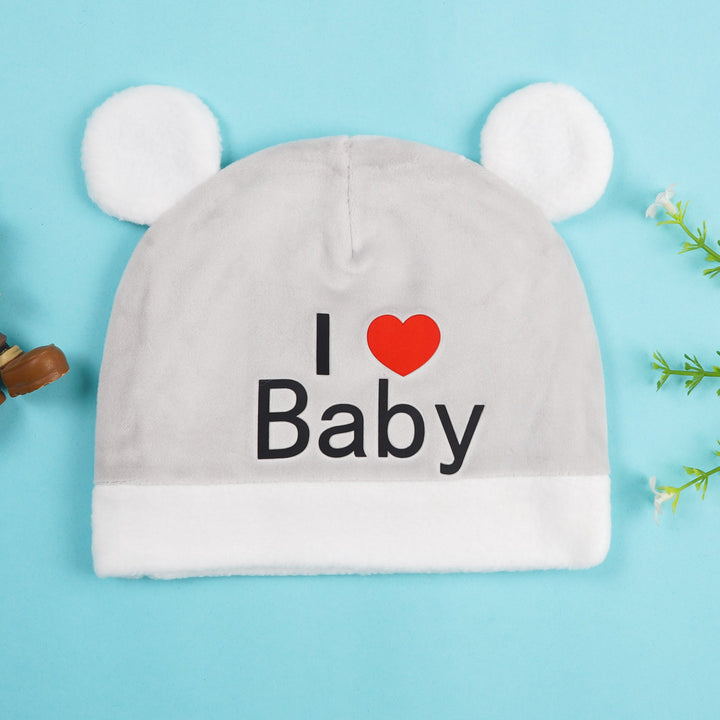 SUNSHINE BABY CAP I LOVE BABY BEAR GREY