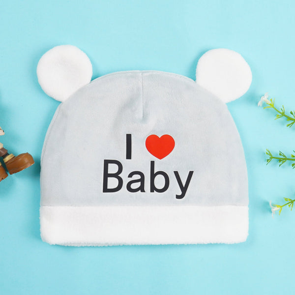 SUNSHINE BABY CAP I LOVE BABY BEAR SEA GREEN