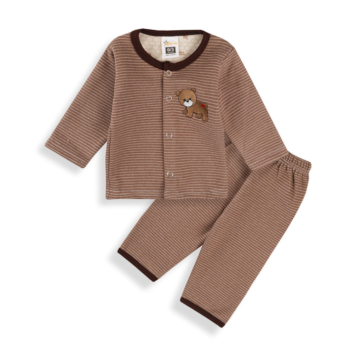 SUNSHINE BABY FLEECE SLEEPSUIT BEAR BROWN 3-6M