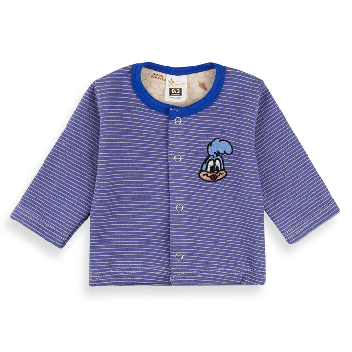 SUNSHINE BABY FLEECE SLEEPSUIT CARTOON ROYAL BLUE 3-6M