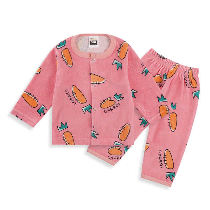 SUNSHINE BABY SLEEP SUIT CARROT PINK  3-6M