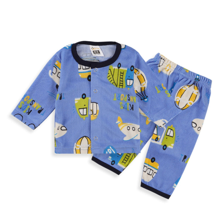 SUNSHINE BABY SLEEP SUIT KIDS TRANSPORT BLUE 3-6M