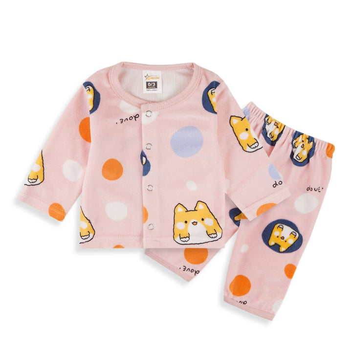 SUNSHINE BABY SLEEP SUIT LOVE CAT BABY PINK 3-6M