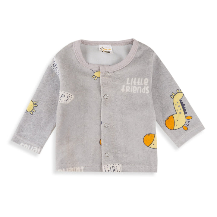 SUNSHINE BABY SLEEP SUIT MONKEY & GIRAFFE GREY 3-6M