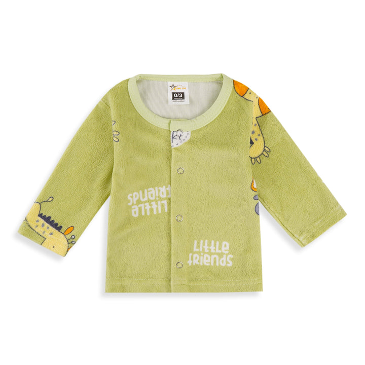 SUNSHINE BABY SLEEP SUIT MONKEY & GIRAFFE GREEN 3-6M