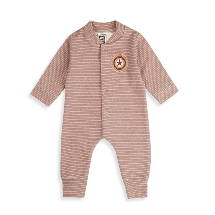 SUNSHINE BABY WINTER ROMPER STRIPES  SHIELD BROWN (3-6 MONTHS)