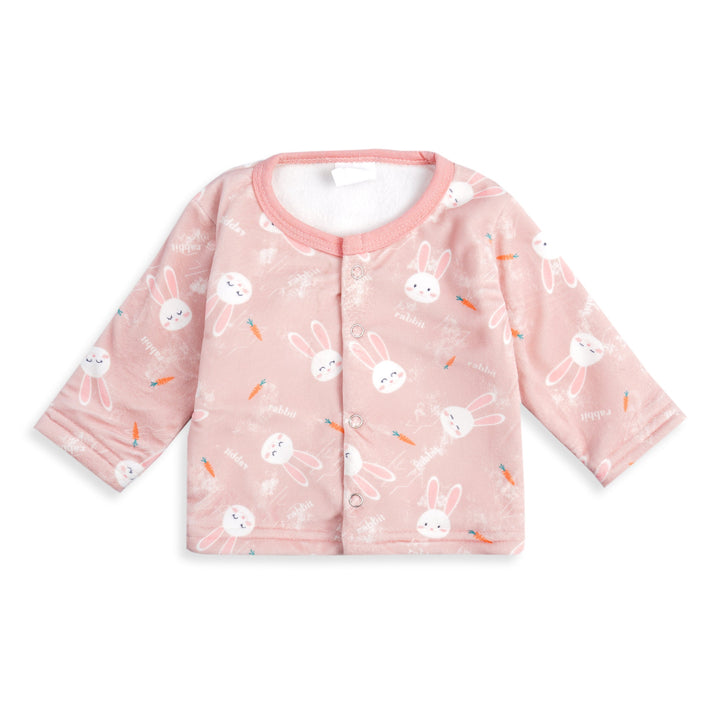 SUNSHINE BABY FLEECE SLEEPSUIT RABBIT PEACH 3-6M