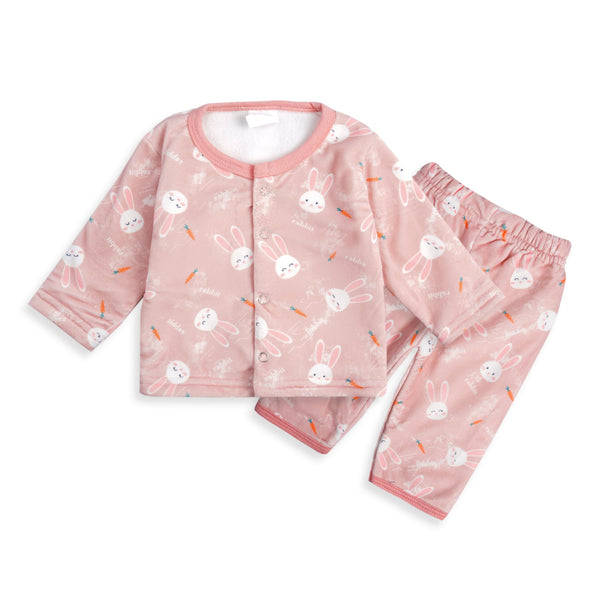 SUNSHINE BABY FLEECE SLEEPSUIT RABBIT PEACH 3-6M