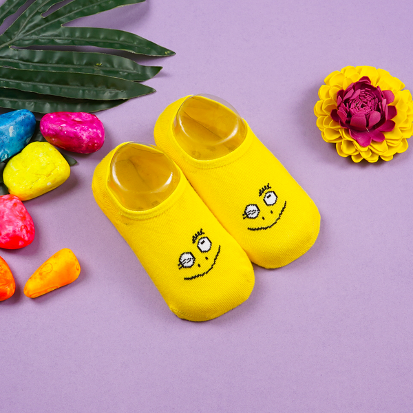 SUNSHINE BABY SOCKS BABY SMILY FACE YELLOW M 3-6M