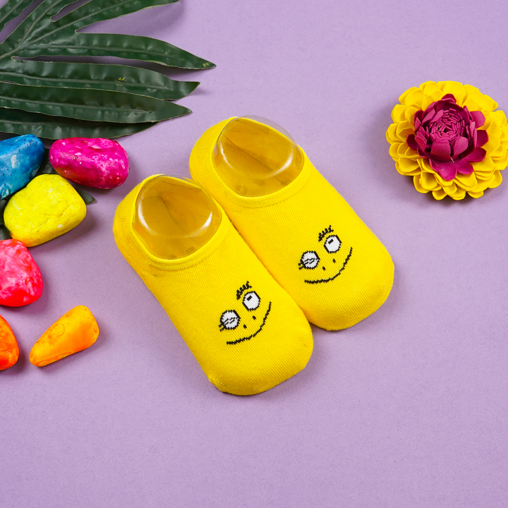 SUNSHINE BABY SOCKS BABY SMILY FACE YELLOW M 3-6M