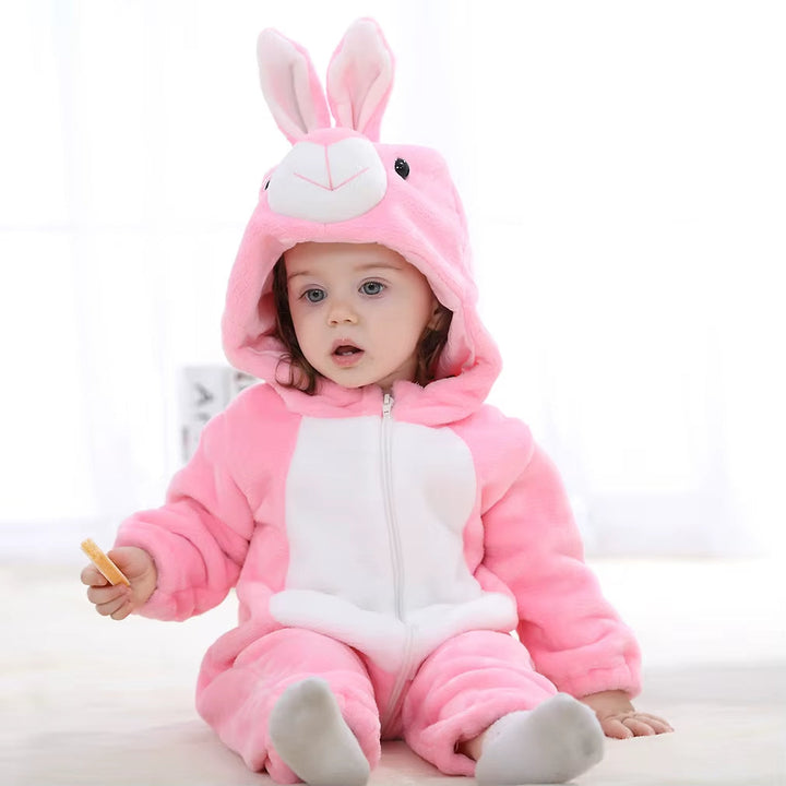 SUNSHINE FLEECE ANIMAL COSTUME RABBIT PINK (18-24 M) 100