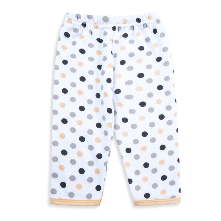 BABY SLEEPSUIT FLEECE GREY POLKADOTS - SUNSHINE(3-6 MONTHS)