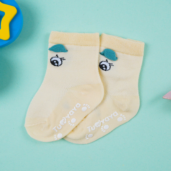 SUNSHINE BABY SOCKS EYES YELLOW 6-12M