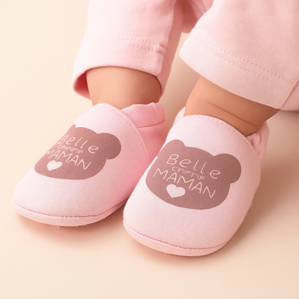 Baby Character Booties Bear Pink - Sunshine