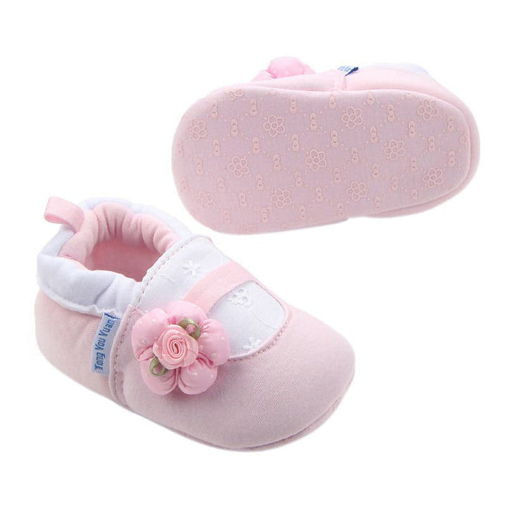 SUNSHINE BABY SHOES FLOWER PINK NO 14 12-18M 13.5CM