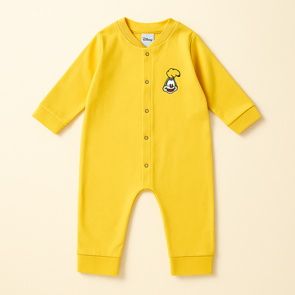 Baby Cotton Full Body Sleepsuit Duck Yellow - Sunshine