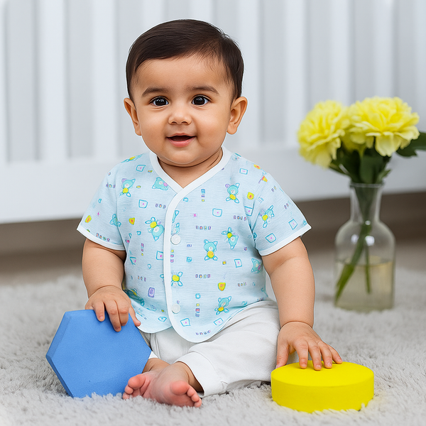 Baby Jabla Stripes Bear Sea Green (Newborn) - Sunshine