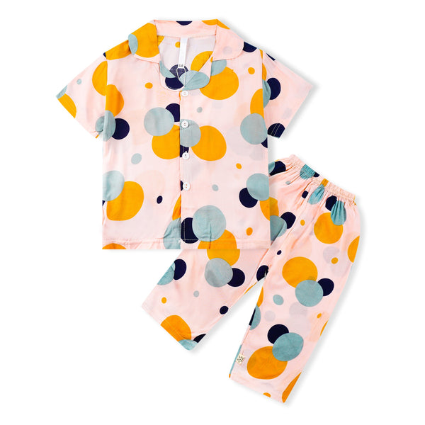 SUNSHINE KIDS SOFT NIGHTSUIT HS POLKA DOTS PINK 120 4Y