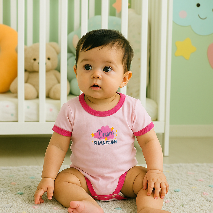SUNSHINE BABY COTTON BODYSUIT HS KHALA KI JAN BABY PINK 2Y