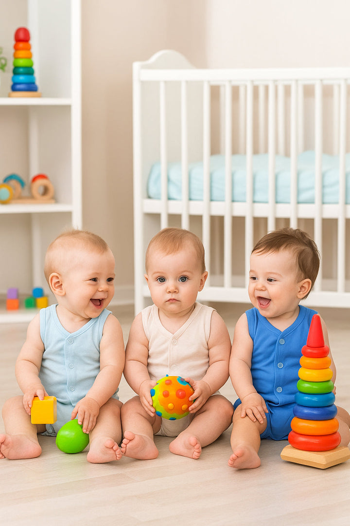 SUNSHINE BABY SLEEVE LESS VEST PACK OF 3 MULTICOLOR 6-9M