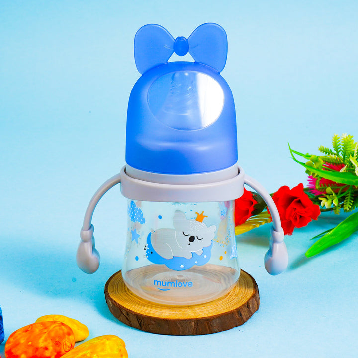 SUNSHINE BABY FEEDER BOWKNOT BLUE 150ML MUMLOVE (SVB-1-H)